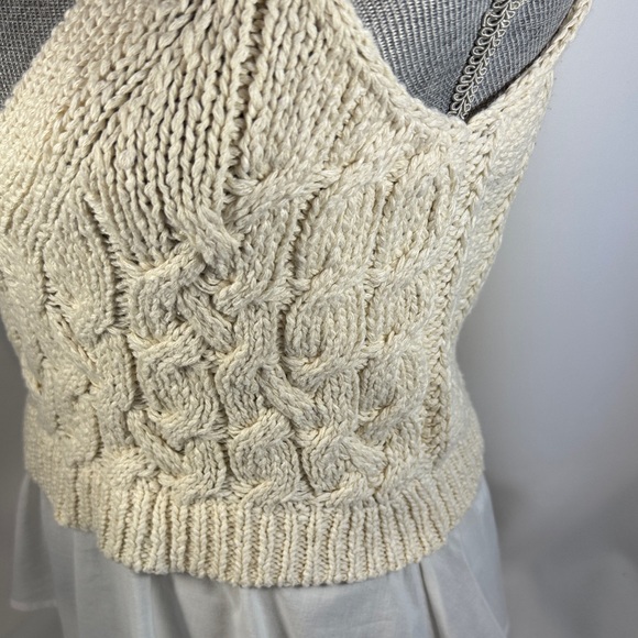 Anthropologie Cream Knit/Layered Top - Picture 12 of 16